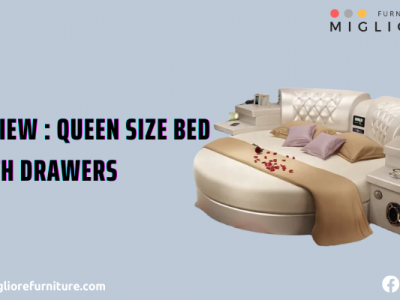 Queen size bed with drawers